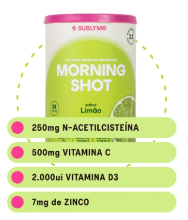 Morning Shot 2.0 Limão - Sublyme - 144g