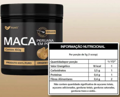 Maca Peruana Pura Em Pó Premium Muwiz 150g